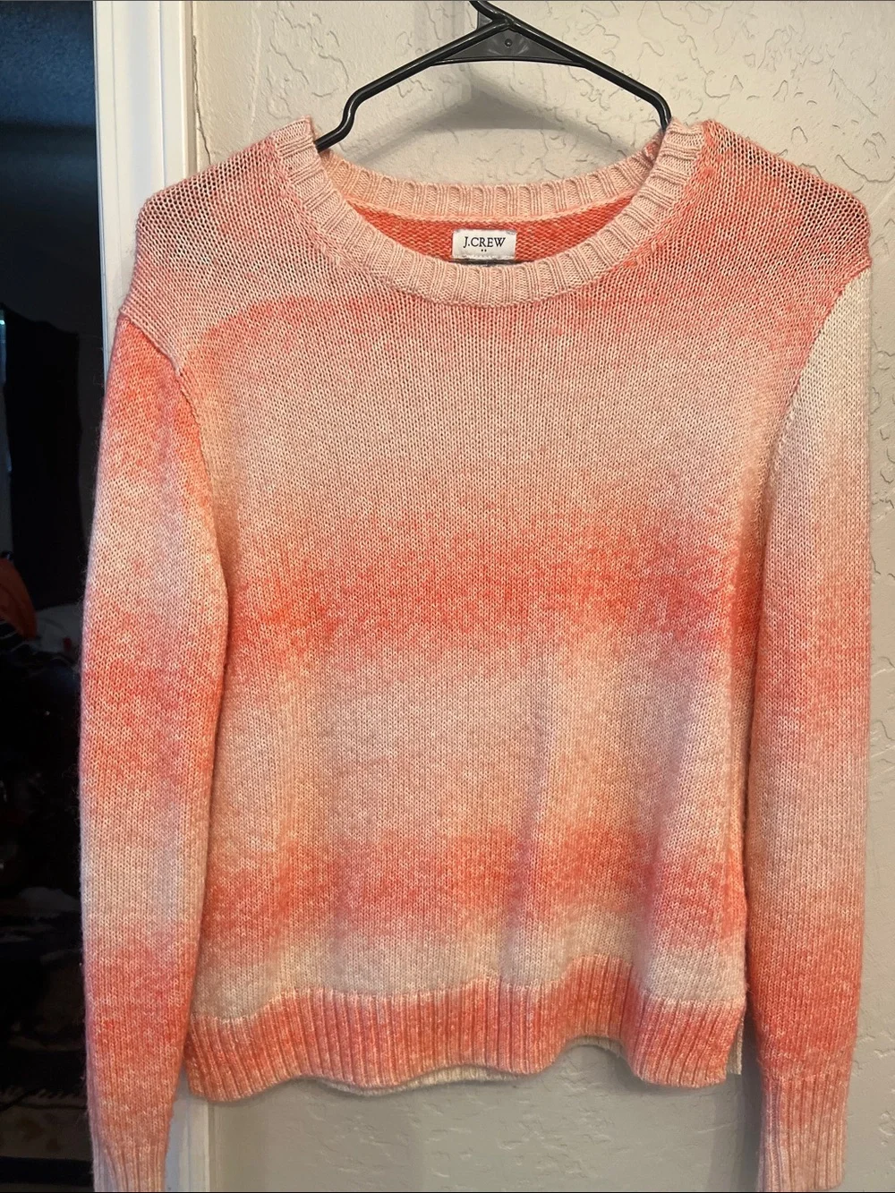 J. Crew Women's Ombre Coral Crewneck Sweater